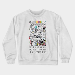 Hello Adventure Doodle Crewneck Sweatshirt